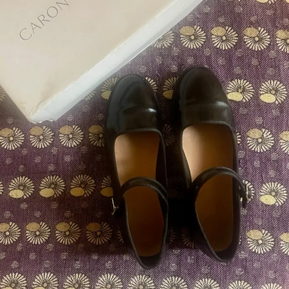 Caron Callahan Welt Mary Jane in Black Polished Leather - Picture 4 of 7